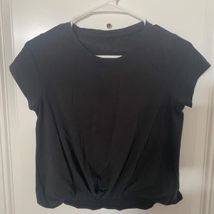 lululemon cotton cropped tee size 4 (xs)